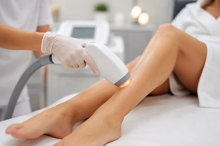 Laser hair removal treatment at Aura Aesthetics